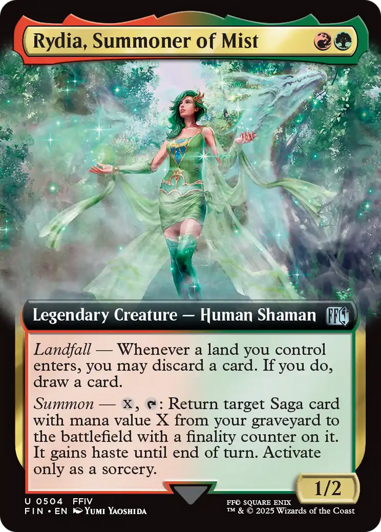 Rydia, Summoner of Mist (FIN-504) [FINAL FANTASY] (Extended Art) Foil MTG Single Wizards of the Coast
