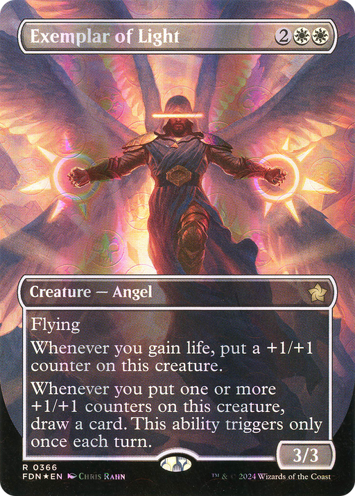 Exemplar of Light (Mana Foil) (FDN-366) [Foundations] (Borderless) Foil MTG Single Wizards of the Coast
