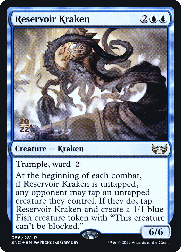 Reservoir Kraken (PRE-56S) [Streets of New Capenna Promos] Foil MTG Single Wizards of the Coast