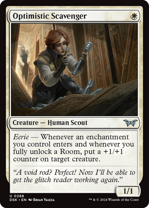 Optimistic Scavenger (0288) (DSK-288) [Duskmourn: House of Horror] Foil MTG Single Wizards of the Coast
