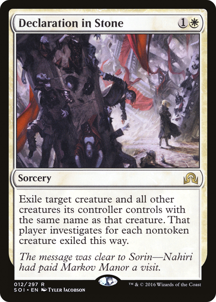 Declaration in Stone (SOI-012) [Shadows over Innistrad] MTG Single Wizards of the Coast
