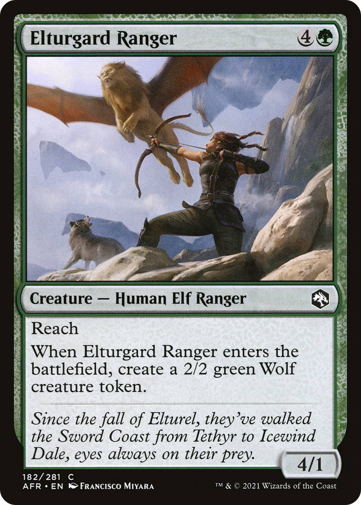 Elturgard Ranger (AFR-182) [Adventures in the Forgotten Realms] MTG Single Wizards of the Coast