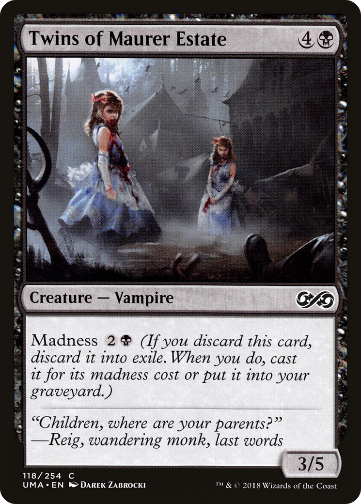 Twins of Maurer Estate (UMA-118) [Ultimate Masters] MTG Single Wizards of the Coast