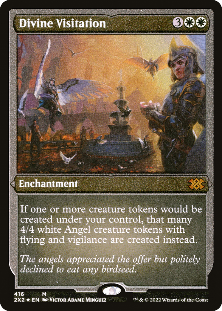 Divine Visitation (Foil Etched) (2X2-416) [Double Masters 2022] Foil MTG Single Wizards of the Coast