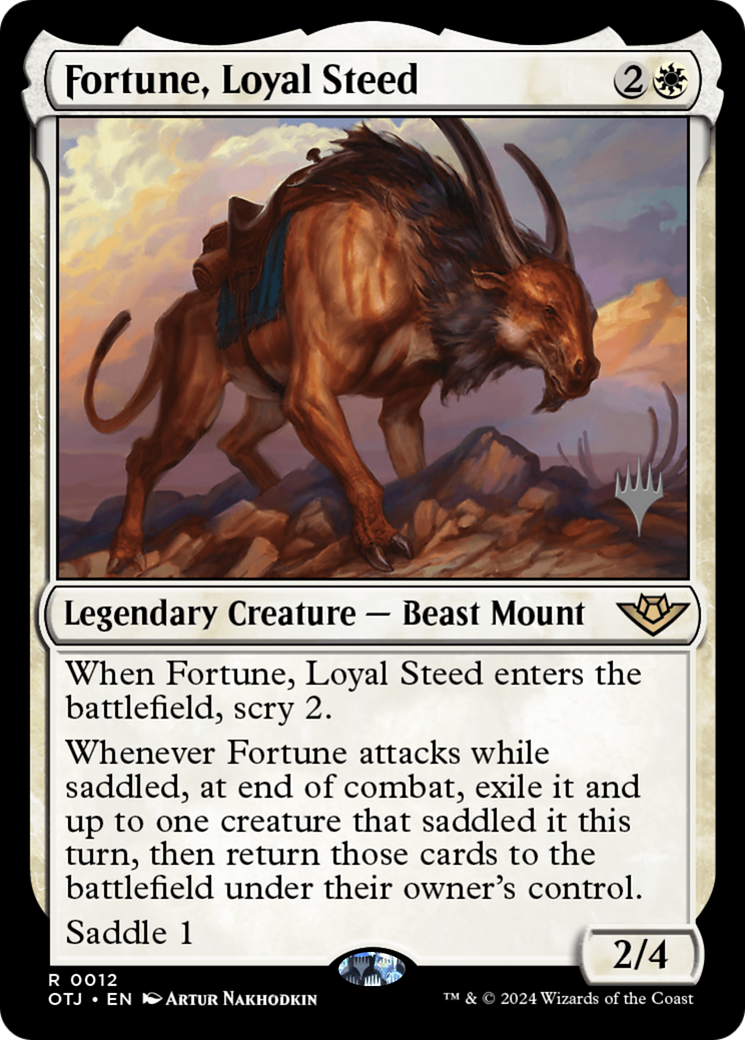 Fortune, Loyal Steed (PPOTJ-012) [Outlaws of Thunder Junction Promos] Foil MTG Single Wizards of the Coast