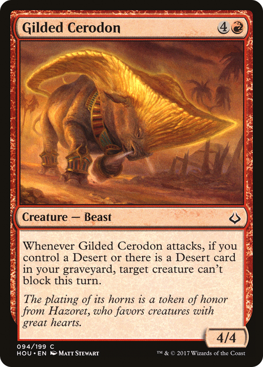Gilded Cerodon (HOU-094) [Hour of Devastation] MTG Single Wizards of the Coast