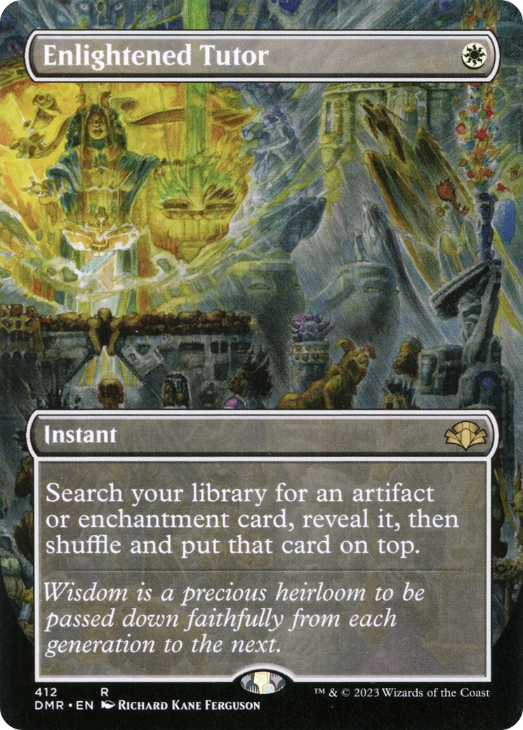 Enlightened Tutor (DMR-412) [Dominaria Remastered] (Borderless) Foil MTG Single Wizards of the Coast