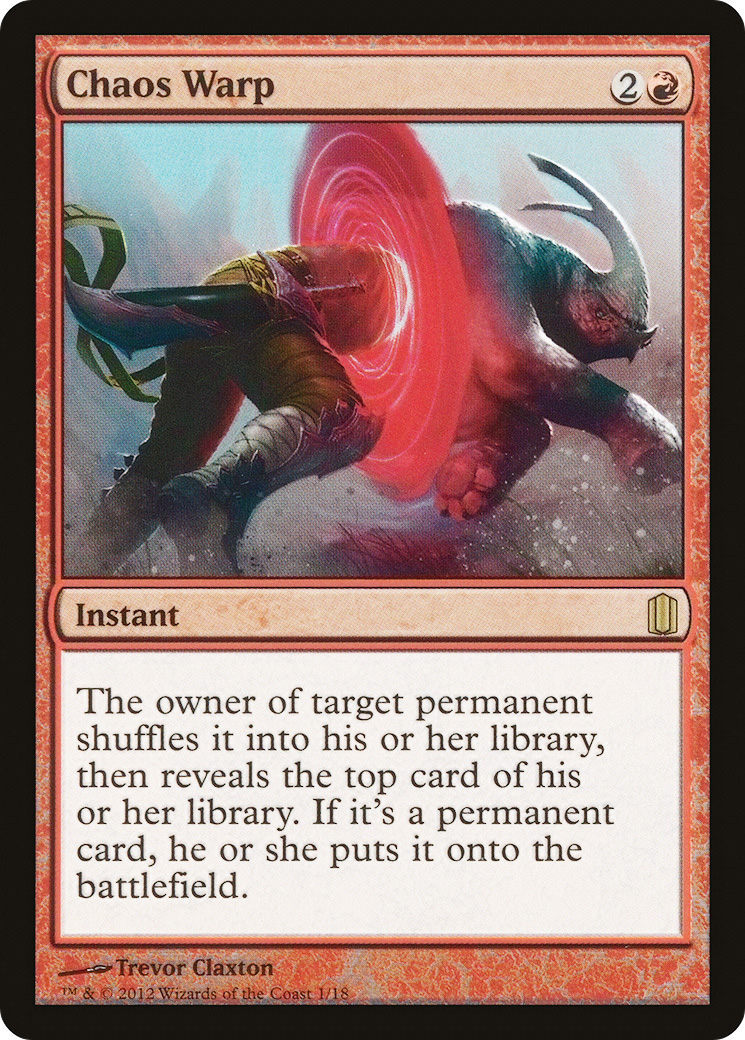 Chaos Warp (CM1-001) [Misc] Commander's Arsenal Foil MTG Single Wizards of the Coast