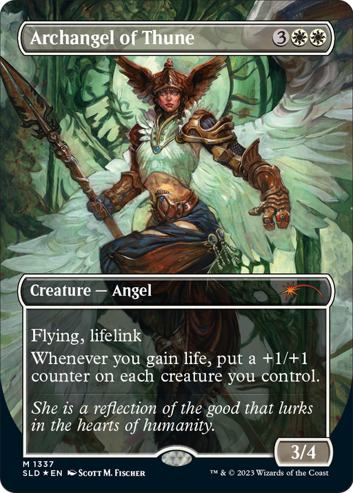 Archangel of Thune (SLD-1337) [Secret Lair Drop] (Borderless) Foil MTG Single Wizards of the Coast