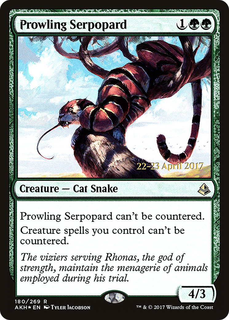 Prowling Serpopard (PRE-180) [Amonkhet Promos] Foil MTG Single Wizards of the Coast