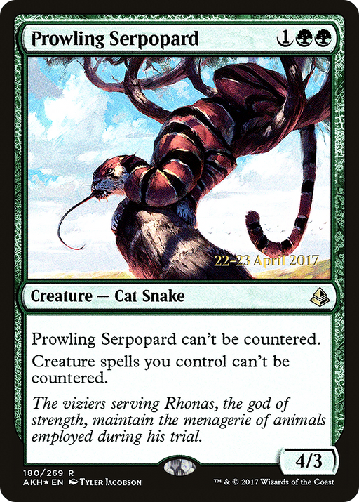 Prowling Serpopard (PRE-180) [Amonkhet Promos] Foil MTG Single Wizards of the Coast
