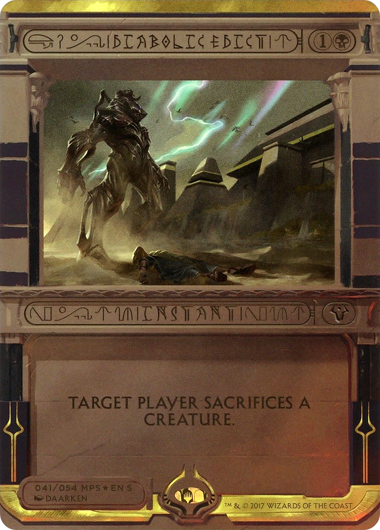 Diabolic Edict (MPS2-041) [Amonkhet Invocations] (Borderless) Foil MTG Single Wizards of the Coast