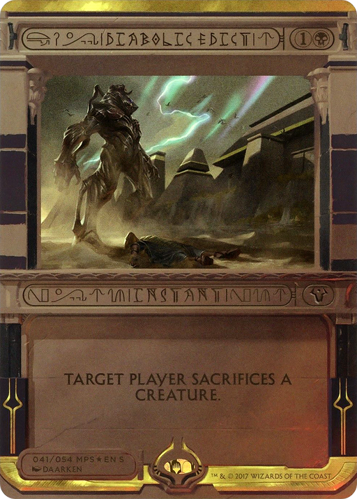 Diabolic Edict (MPS2-041) [Amonkhet Invocations] (Borderless) Foil MTG Single Wizards of the Coast