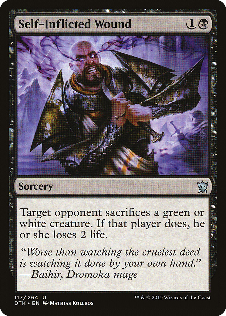 Self-Inflicted Wound (DTK-117) [Dragons of Tarkir] Foil MTG Single Wizards of the Coast
