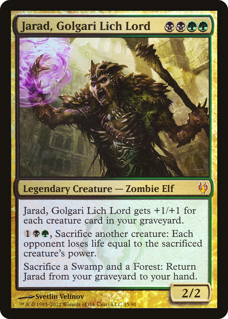 Jarad, Golgari Lich Lord (DDJ-045) [Misc] Duel Decks: Izzet vs. Golgari Foil MTG Single Wizards of the Coast