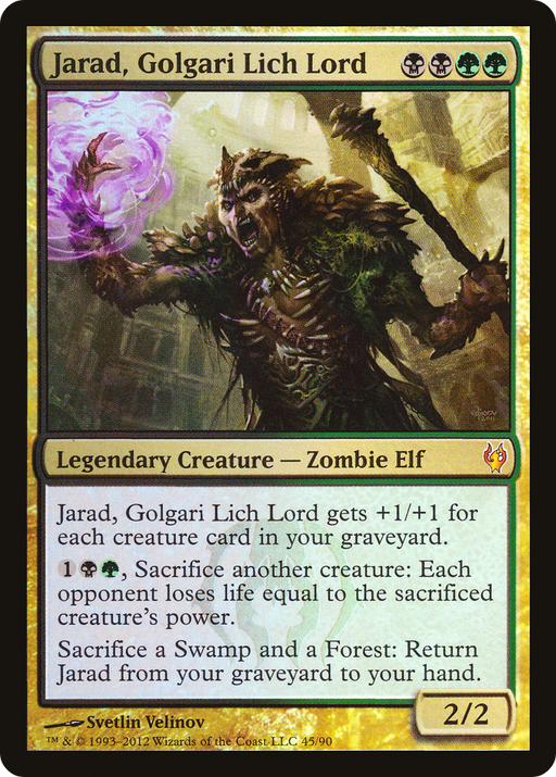 Jarad, Golgari Lich Lord (DDJ-045) [Misc] Duel Decks: Izzet vs. Golgari Foil MTG Single Wizards of the Coast