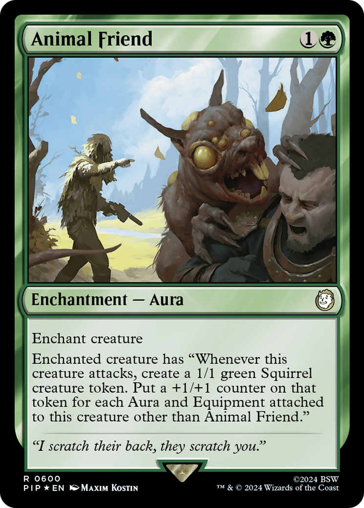 Animal Friend (Surge Foil) (PIP-600) [Fallout] Foil MTG Single Wizards of the Coast