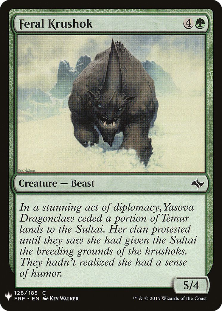 Feral Krushok (LIST-FRF-128) [Mystery Booster] The List MTG Single Wizards of the Coast