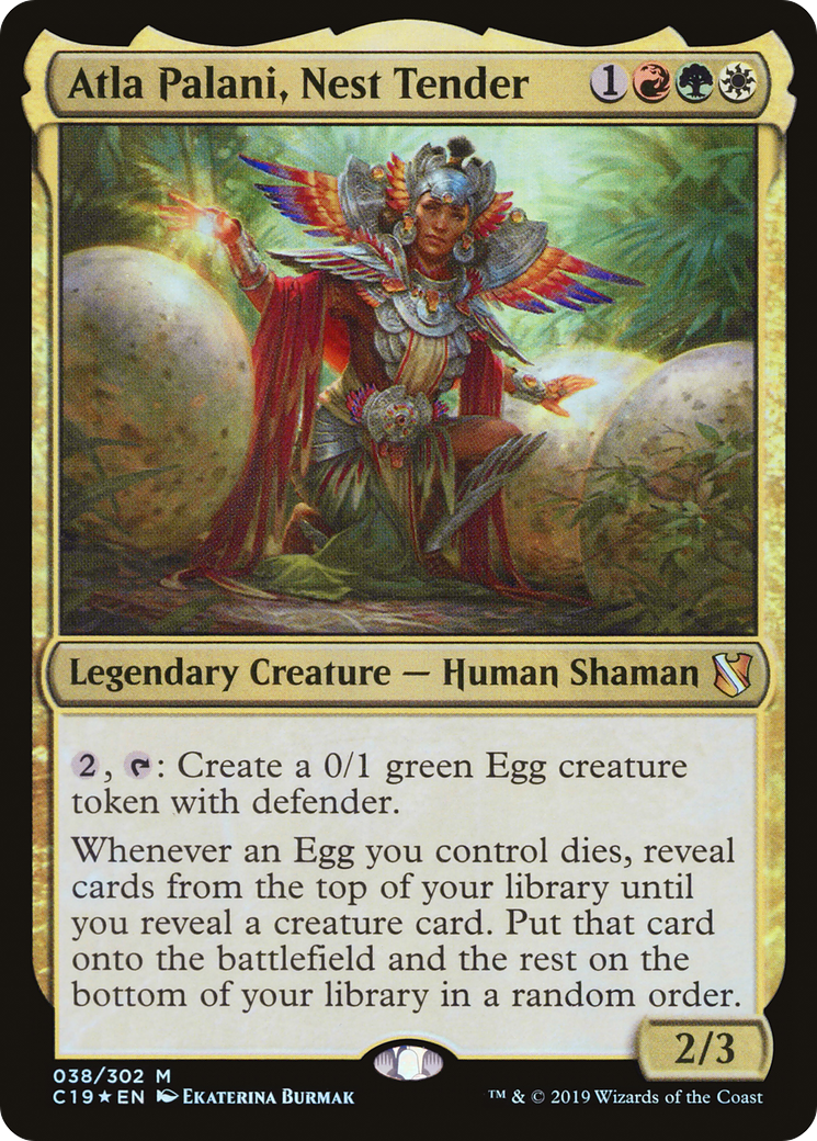 Atla Palani, Nest Tender (C19-038) [Commander 2019] Foil MTG Single Wizards of the Coast