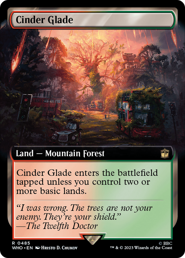 Cinder Glade (WHO-485) [Doctor Who] (Extended Art) MTG Single Wizards of the Coast