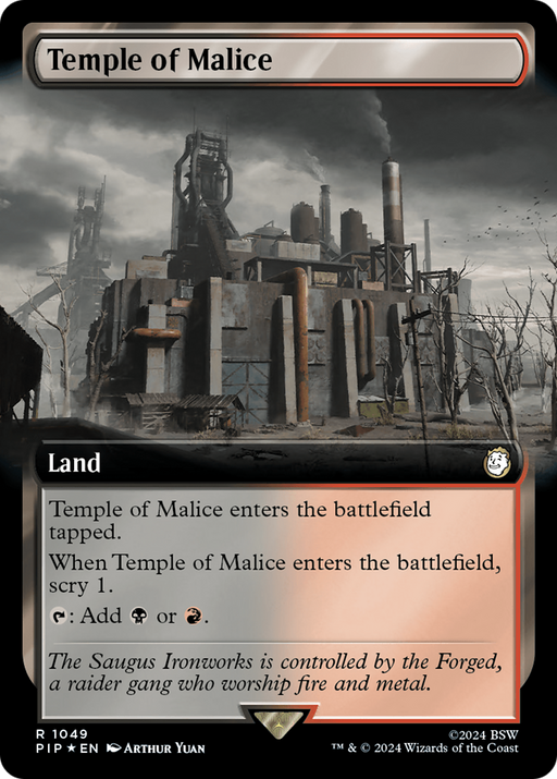 Temple of Malice (Surge Foil) (PIP-1049) [Fallout] (Extended Art) Foil MTG Single Wizards of the Coast