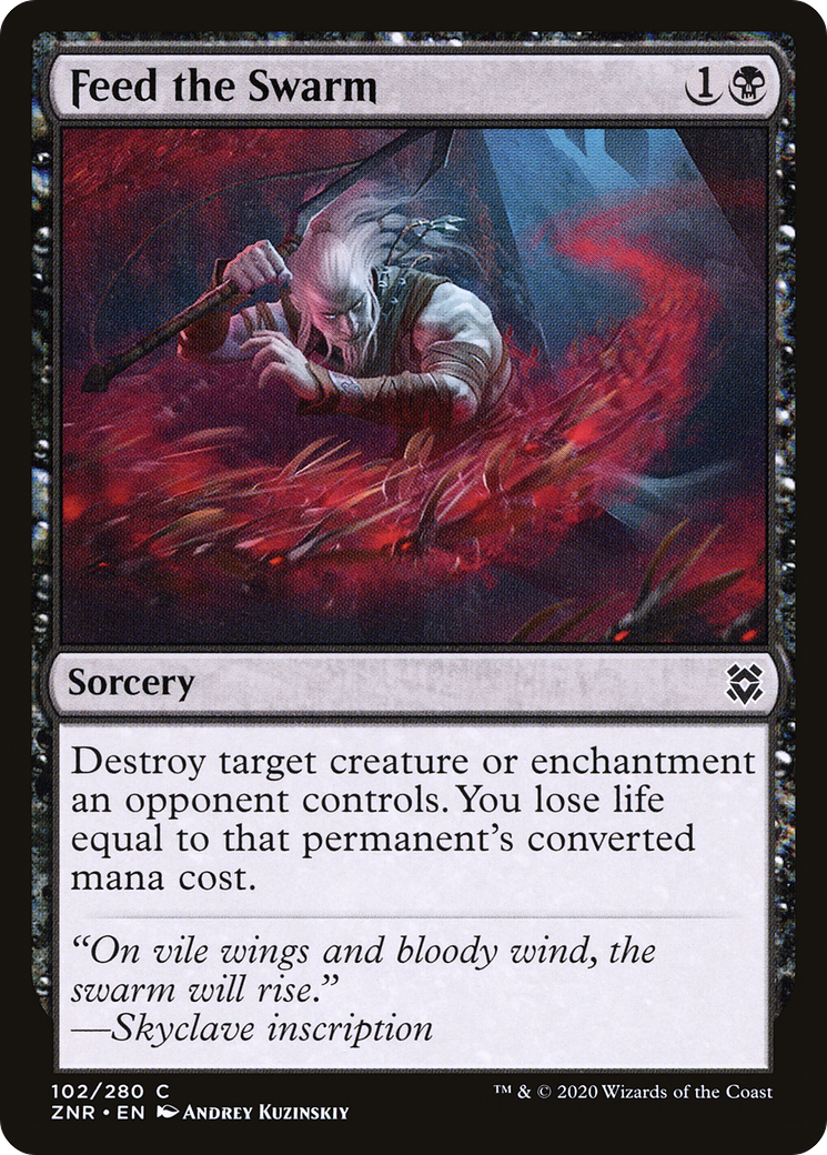 Feed the Swarm (ZNR-102) [Zendikar Rising] MTG Single Wizards of the Coast