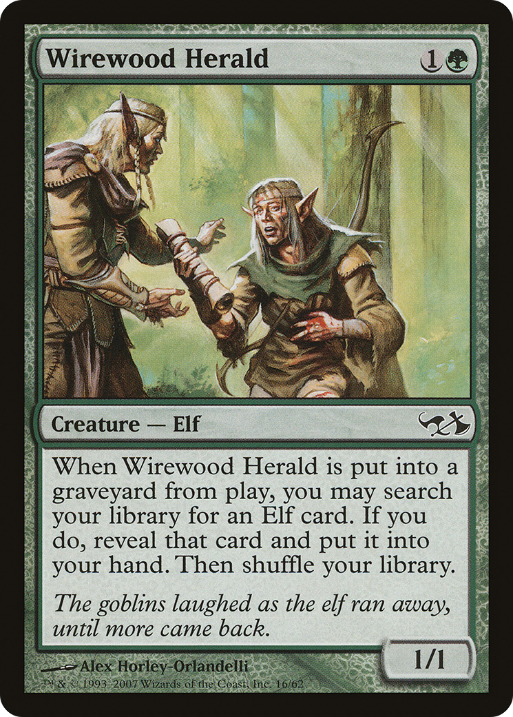 Wirewood Herald (EVG-016) [Misc] Duel Decks: Elves vs. Goblins Foil MTG Single Wizards of the Coast