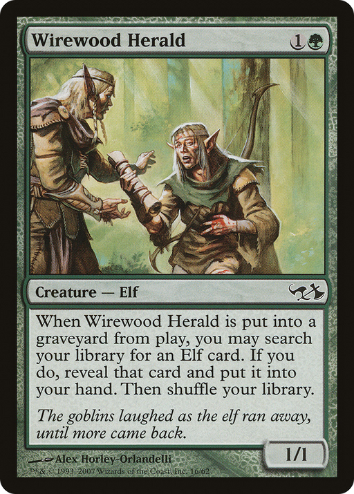 Wirewood Herald (EVG-016) [Misc] Duel Decks: Elves vs. Goblins Foil MTG Single Wizards of the Coast