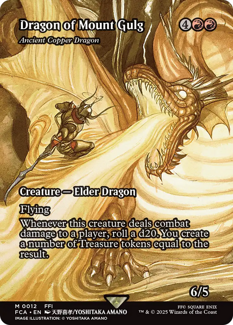 Dragon of Mount Gulg - Ancient Copper Dragon (FCA-012) [FINAL FANTASY: Through the Ages] (Borderless) MTG Single Wizards of the Coast