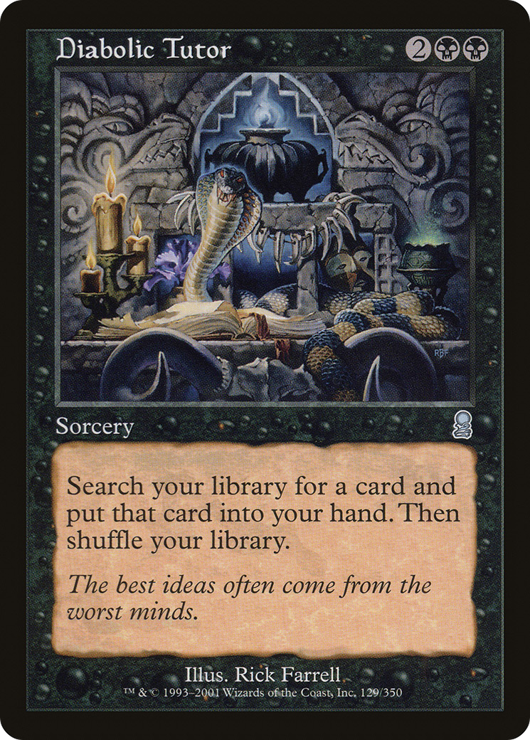 Diabolic Tutor (ODY-129) [Odyssey] Foil MTG Single Wizards of the Coast