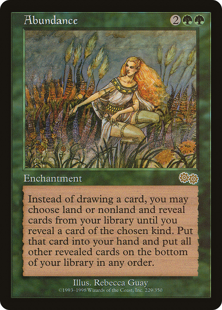 Abundance (USG-229) [Urza's Saga] MTG Single Wizards of the Coast