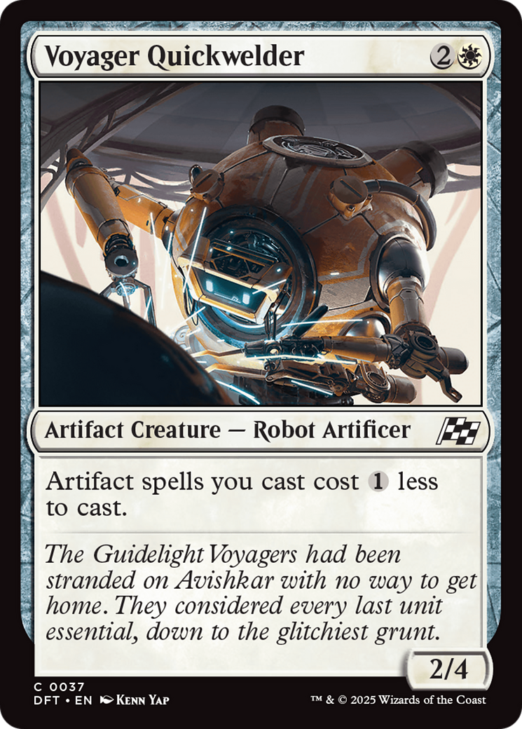 Voyager Quickwelder (DFT-037) [Aetherdrift] Foil MTG Single Wizards of the Coast