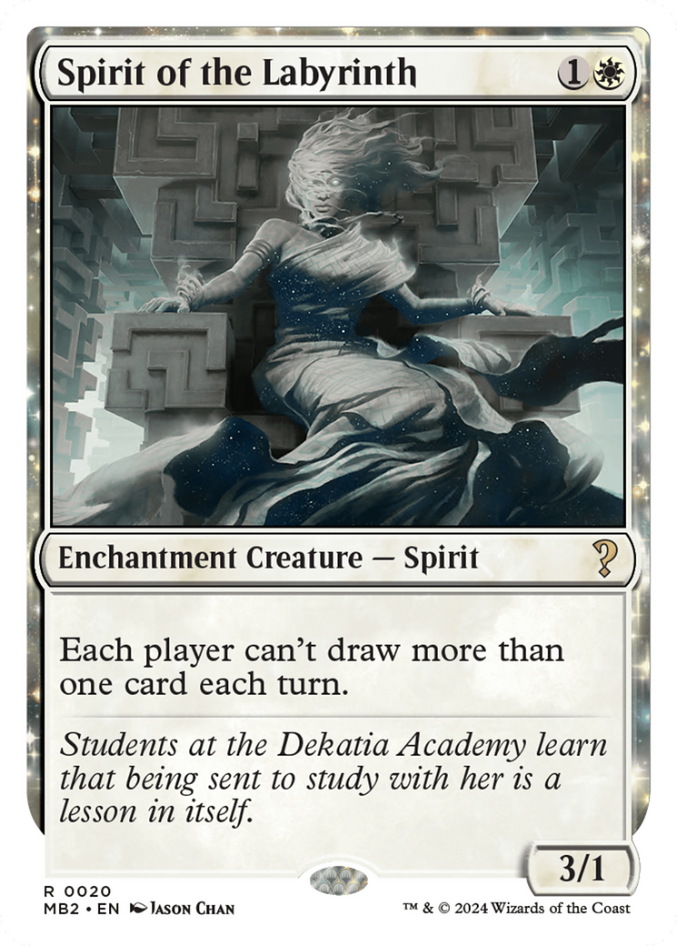 Spirit of the Labyrinth (White Border) (MB2-020) [Mystery Booster] Mystery Booster 2 MTG Single Wizards of the Coast