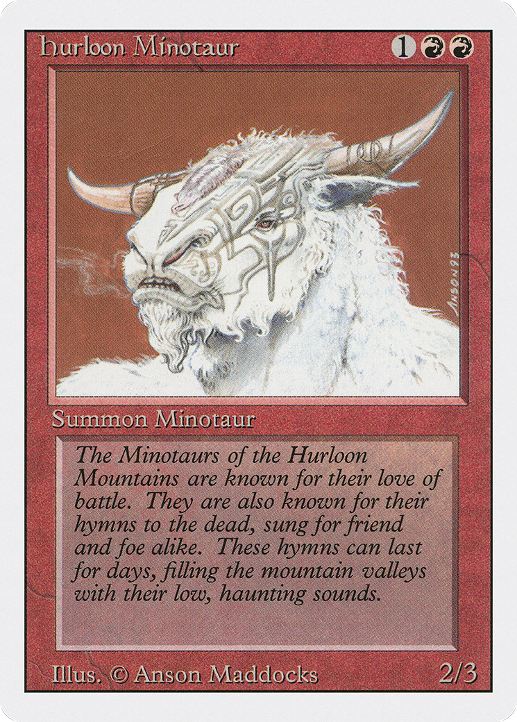 Hurloon Minotaur (3ED-159) [Revised Edition] MTG Single Wizards of the Coast