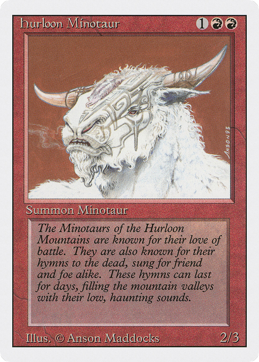Hurloon Minotaur (3ED-159) [Revised Edition] MTG Single Wizards of the Coast