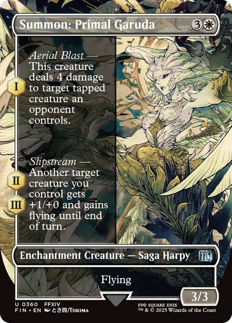 Summon: Primal Garuda (FIN-360) [FINAL FANTASY] (Borderless) MTG Single Wizards of the Coast