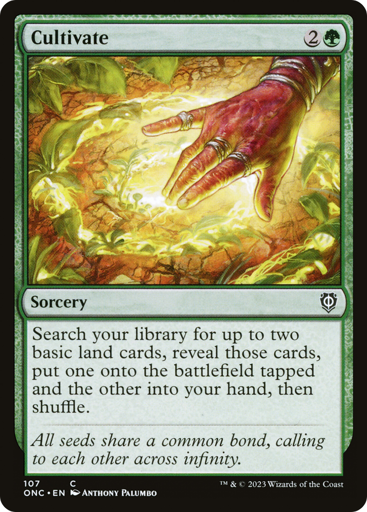 Cultivate (ONC-107) [Phyrexia: All Will Be One Commander] MTG Single Wizards of the Coast