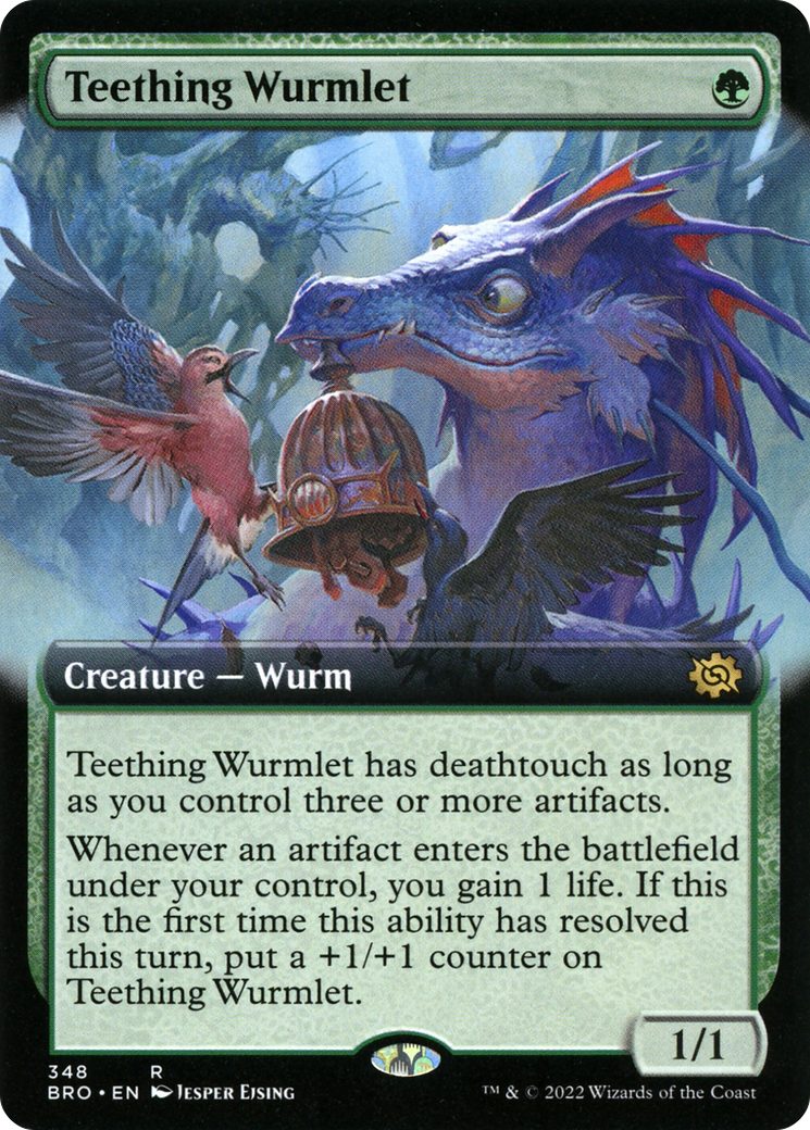 Teething Wurmlet (BRO-348) [The Brothers' War] (Extended Art) MTG Single Wizards of the Coast