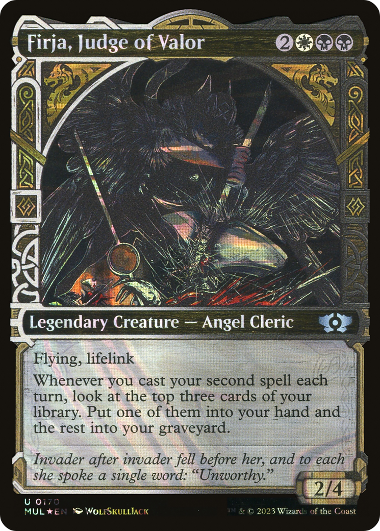 Firja, Judge of Valor (Halo Foil) (MUL-170) [Multiverse Legends] (Showcase) Foil MTG Single Wizards of the Coast