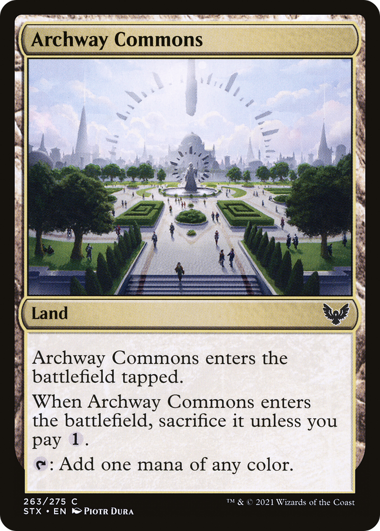 Archway Commons (STX-263) [Strixhaven: School of Mages] Foil MTG Single Wizards of the Coast