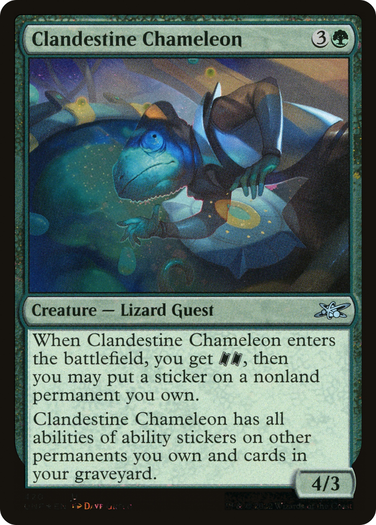 Clandestine Chameleon (Galaxy Foil) (UNF-420) [Unfinity] Foil MTG Single Wizards of the Coast