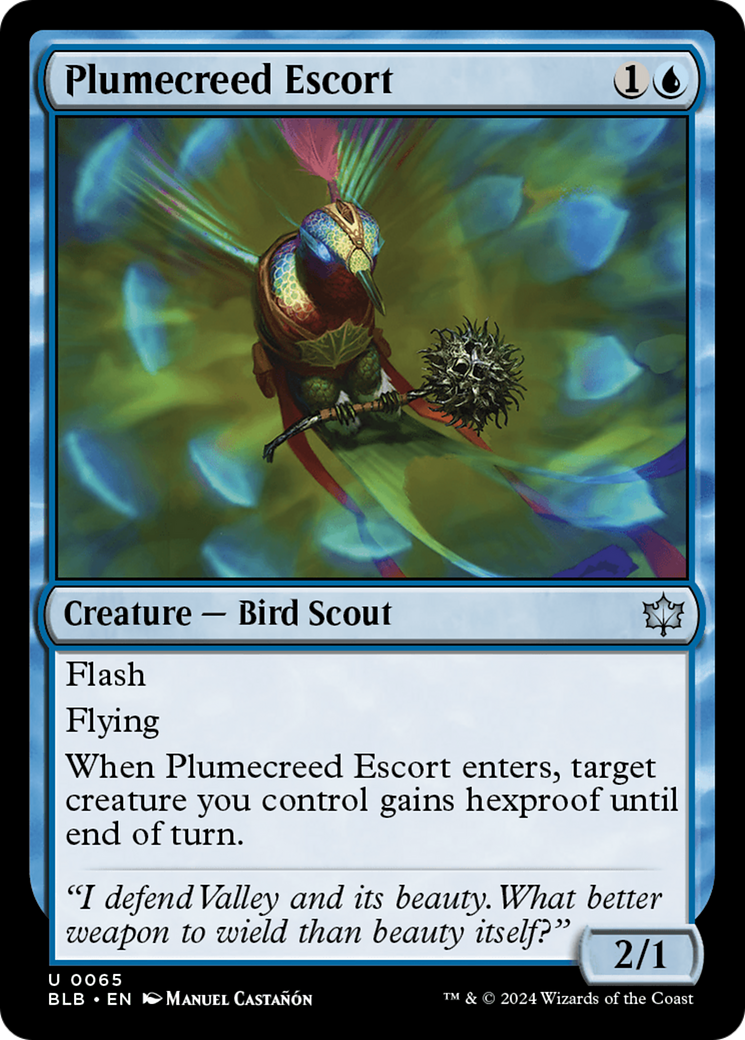 Plumecreed Escort (BLB-065) [Bloomburrow] Foil MTG Single Wizards of the Coast
