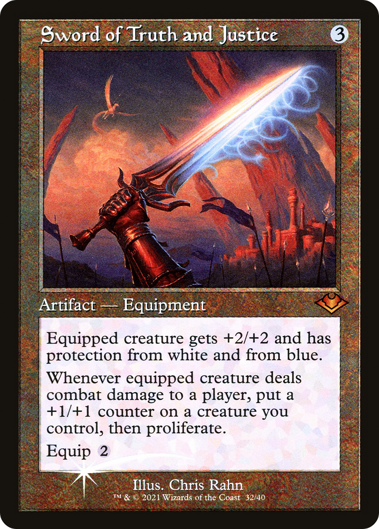 Sword of Truth and Justice (MH1-032) [Modern Horizons 1 Timeshifts] Foil MTG Single Wizards of the Coast