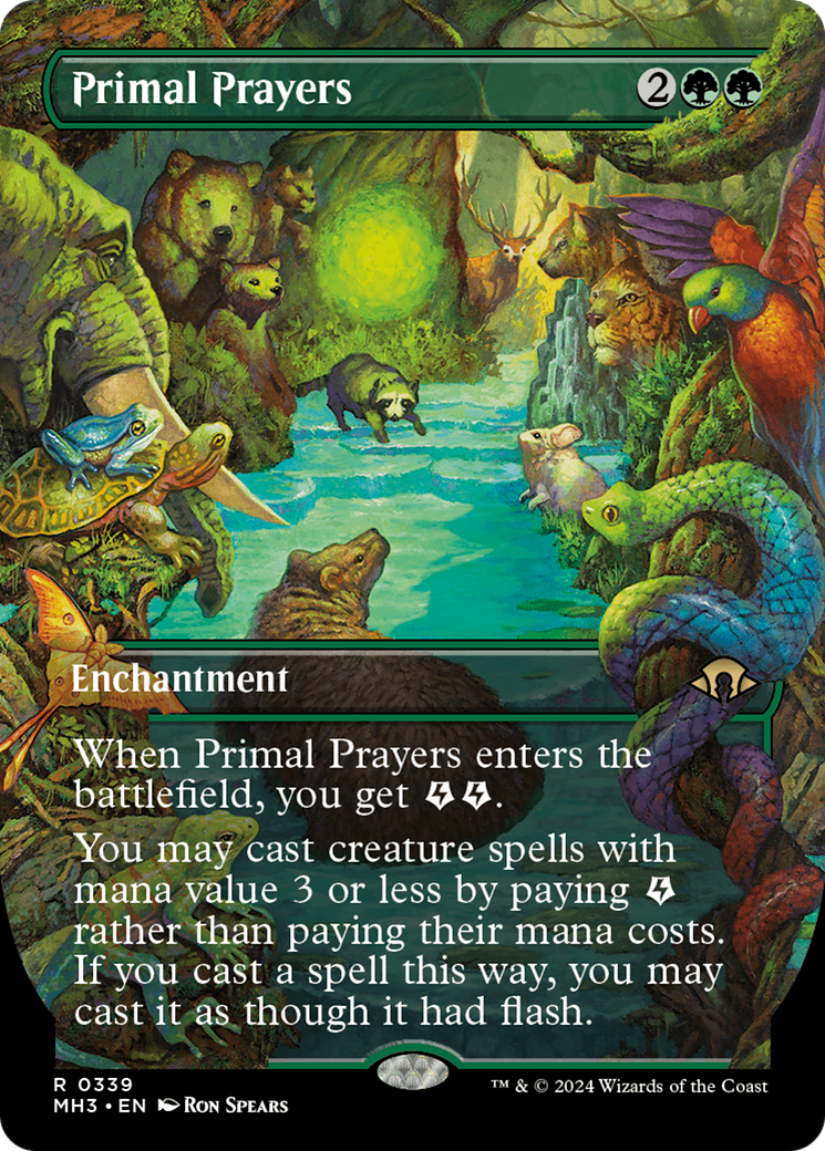 Primal Prayers (MH3-339) [Modern Horizons 3] (Borderless) MTG Single Modern Horizons 3
