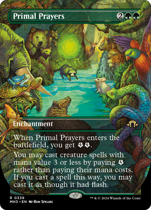 Primal Prayers (MH3-339) [Modern Horizons 3] (Borderless) MTG Single Modern Horizons 3