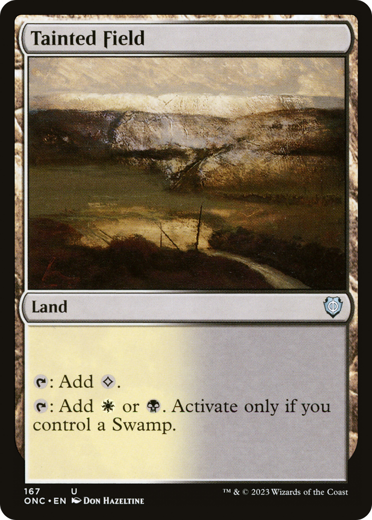 Tainted Field (ONC-167) [Phyrexia: All Will Be One Commander] MTG Single Wizards of the Coast