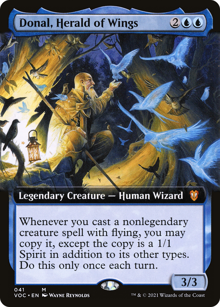 Donal, Herald of Wings (VOC-041) [Crimson Vow Commander] (Extended Art) MTG Single Wizards of the Coast