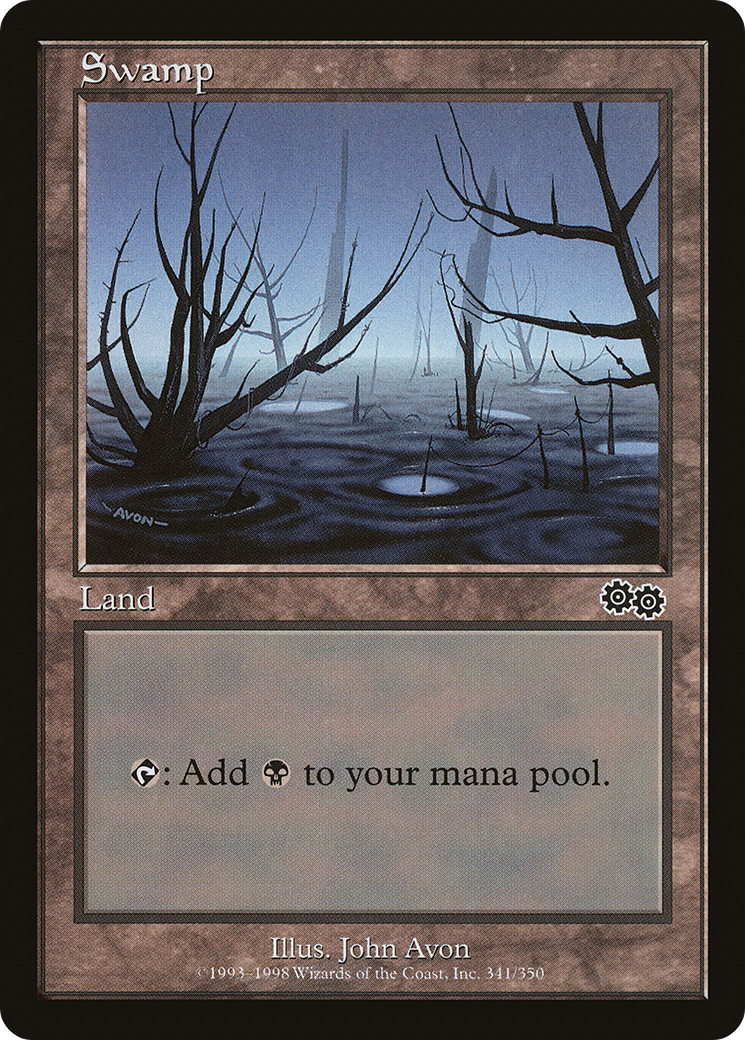 Swamp (341) (USG-341) [Urza's Saga] MTG Single Wizards of the Coast