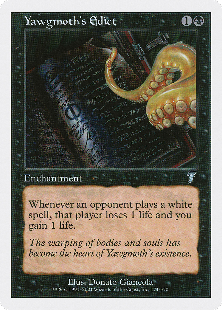 Yawgmoth's Edict (7ED-171) [7th Edition] Foil MTG Single Wizards of the Coast