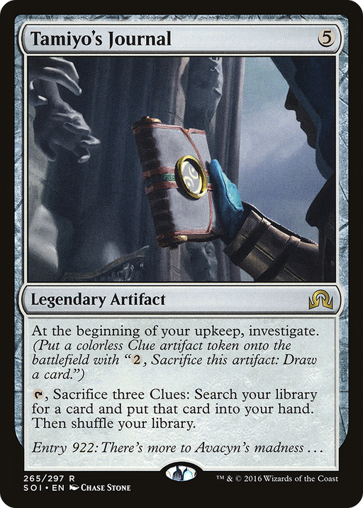 Tamiyo's Journal (Entry 922) (SOI-265) [Shadows over Innistrad] MTG Single Wizards of the Coast